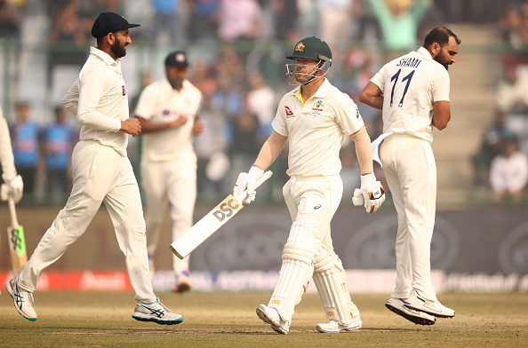 Warner scored only 15 in Australia's first innings in Delhi Test | Getty