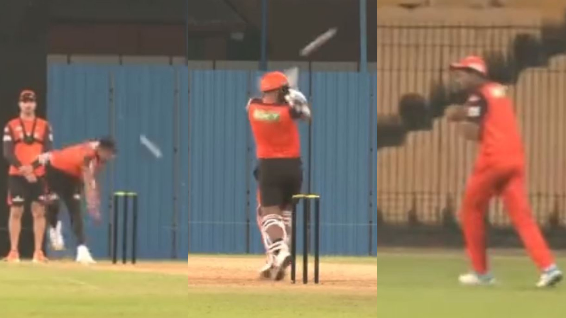 IPL 2022: WATCH- SRH’s Umran Malik rattles Nicholas Pooran with lethal, pacy bouncers during practice match
