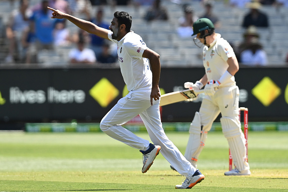 Ashwin celebrates the wicket of Smith | Getty