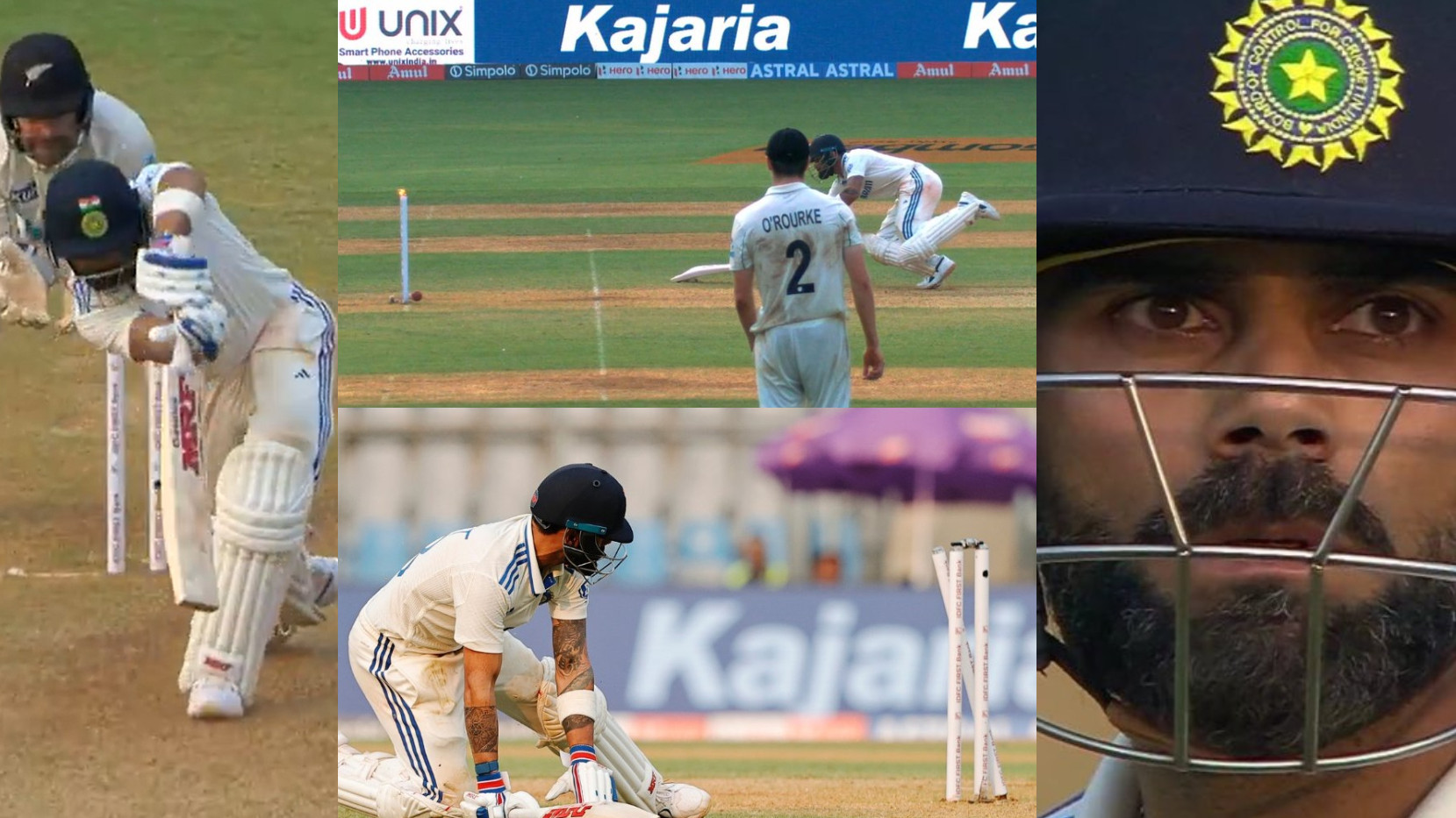 IND v NZ 2024: WATCH- Virat Kohli gets run out for 4 runs as India lose plot on day 1