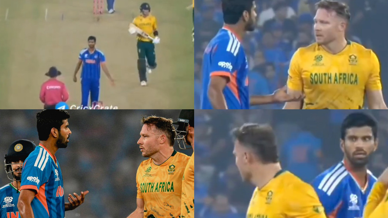 T20 World Cup 2026: WATCH- Washington Sundar and David Miller clash after complain about his backing up near to stumps