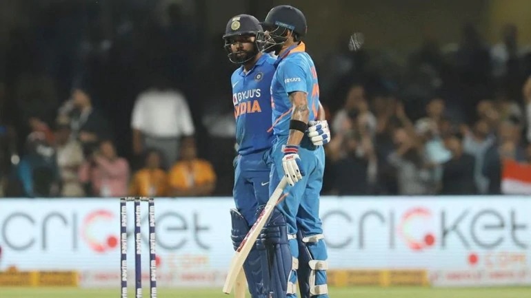 Rohit Sharma and Virat Kohli were up to the task and added 100 plus runs for second wicket | AFP