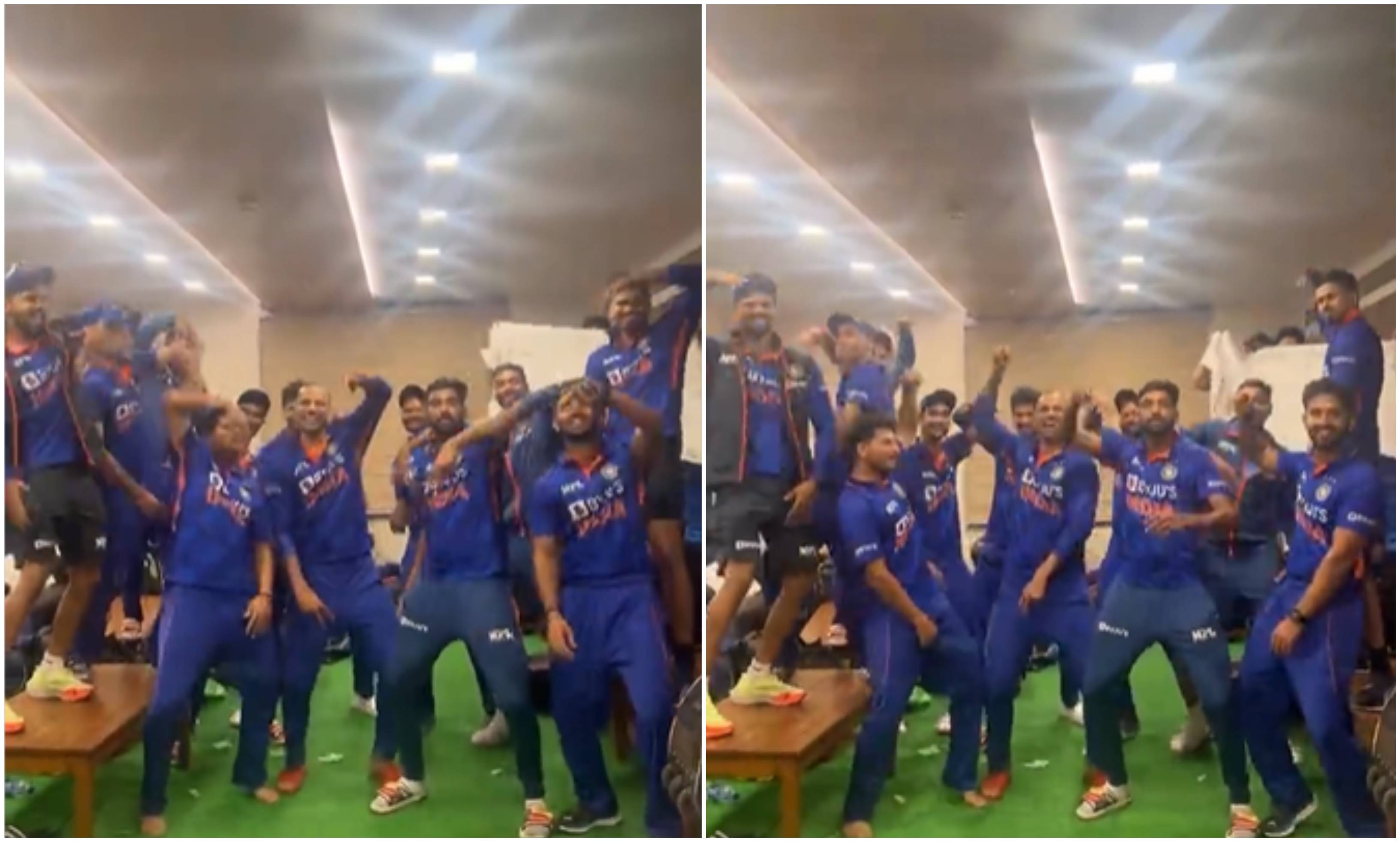 Team India's crazy celebration | Screengrab