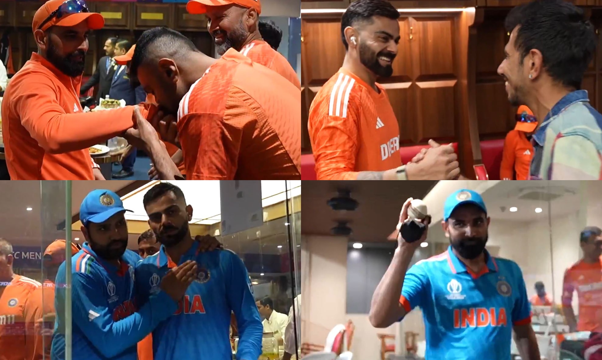 Indian team dressing room celebrating SF win over New Zealand | BCCI