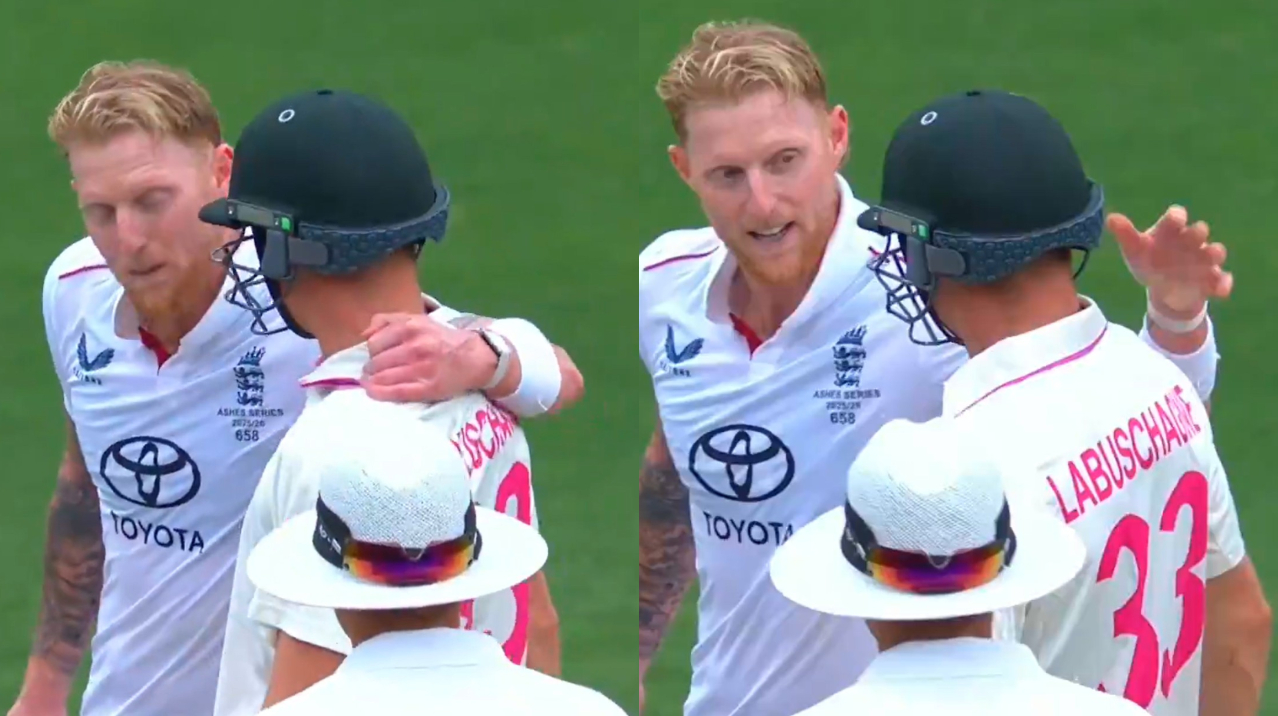 Ben Stokes and Marnus Labuschagne having a moment | X