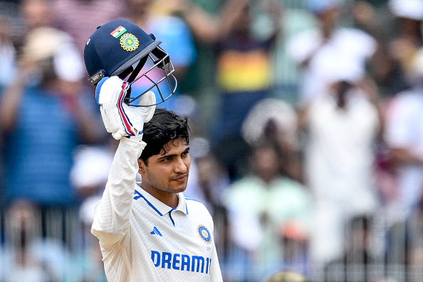 Shubman Gill after scoring century in Chennai Test | Getty