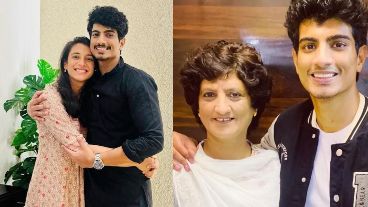 Smriti Mandhana with Palash Muchhal and Palash's mother | X