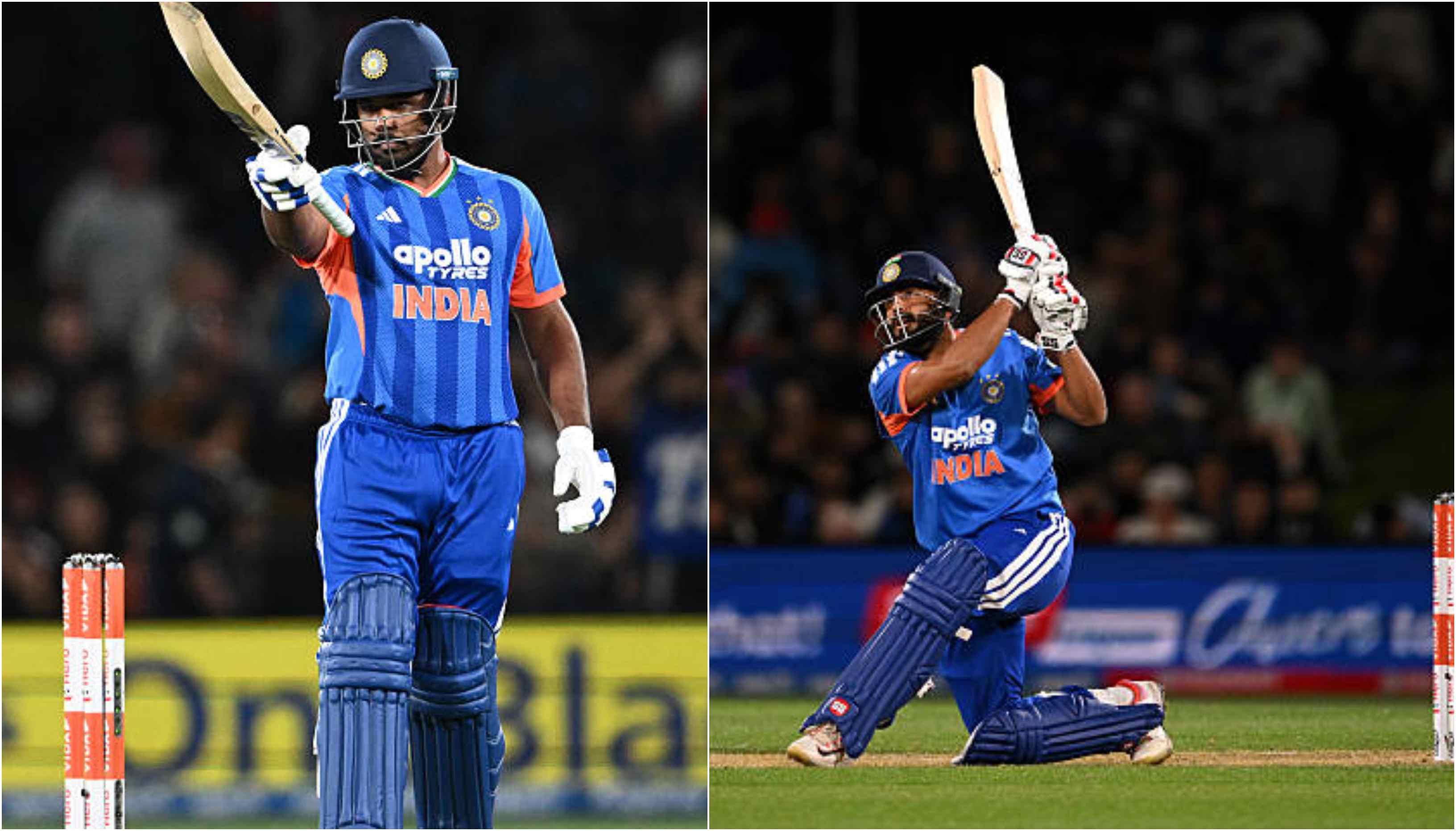 Sanju Samson and Naman Dhir starred in India's successful run chase | Getty