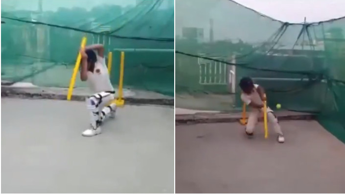 WATCH - A kid batting with a stump leaves Twitterati in awe