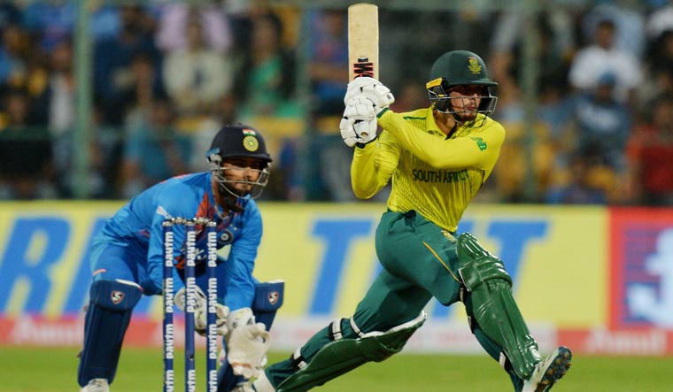 Quinton de Kock led South Africa from the front in Bangalore T20I | AFP