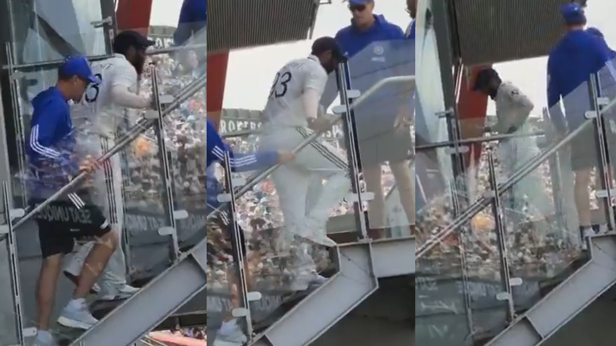 ENG v IND 2025: WATCH- Jasprit Bumrah limps on pavilion stairs after twisting ankle; Shastri, Ponting speculate about his fitness