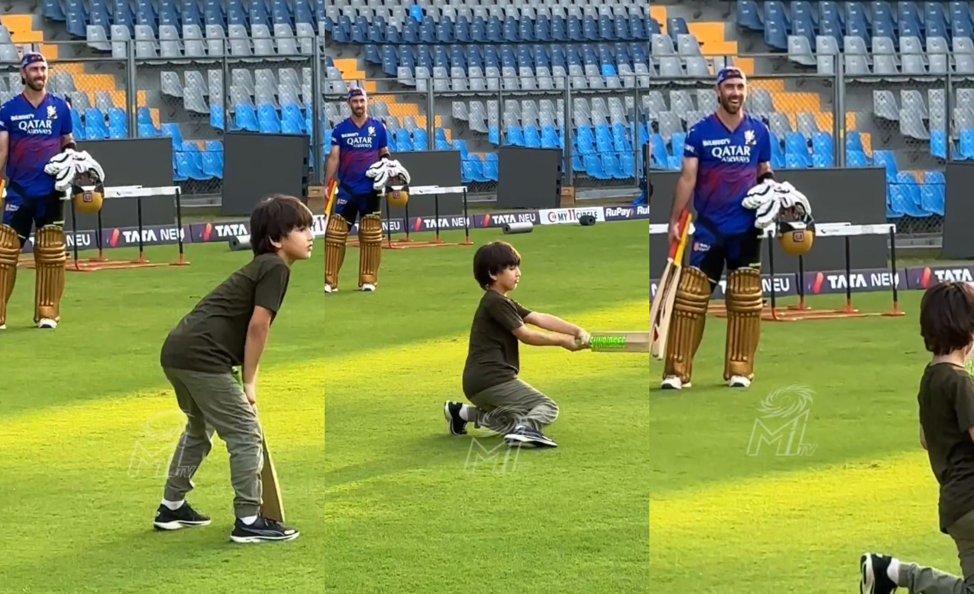 Glenn Maxwell observes Nabi's son playing reverse sweep | MI X