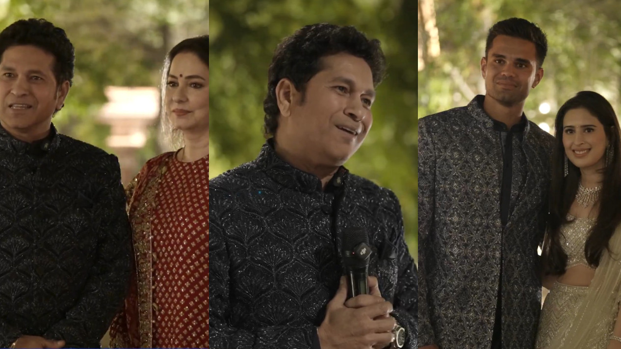 WATCH- “They look madly in love with each other”- Sachin Tendulkar as Arjun Tendulkar-Saaniya Chandok’s wedding festivities begin