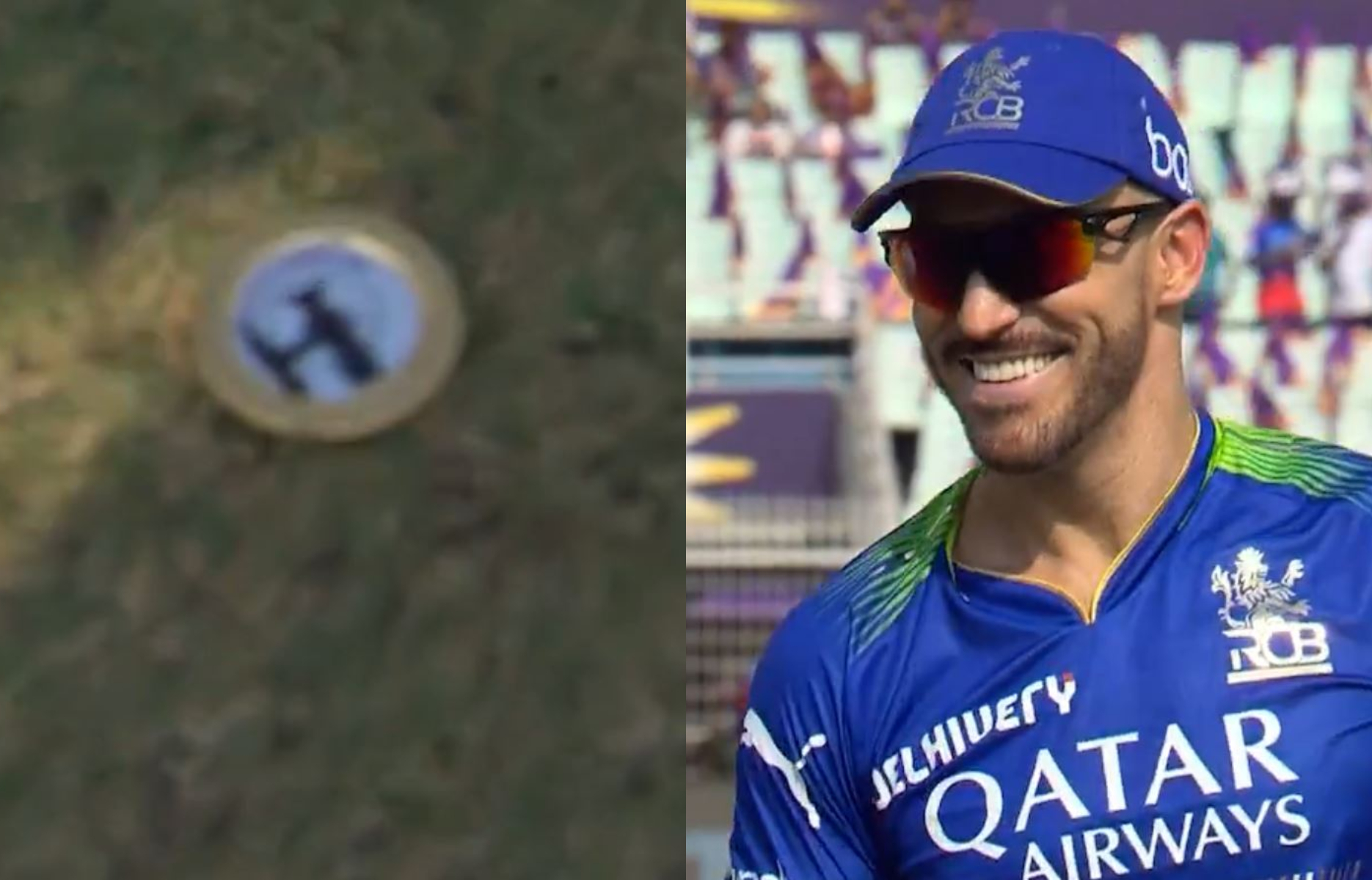 Faf du Plessis smiles after the toss as camera zoomed onto the coin | IPL X