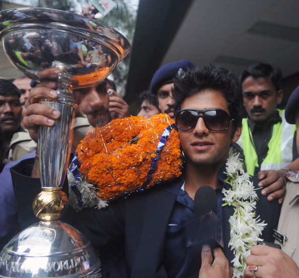 Unmukt Chand with the 2012 U19 World Cup trophy | Getty