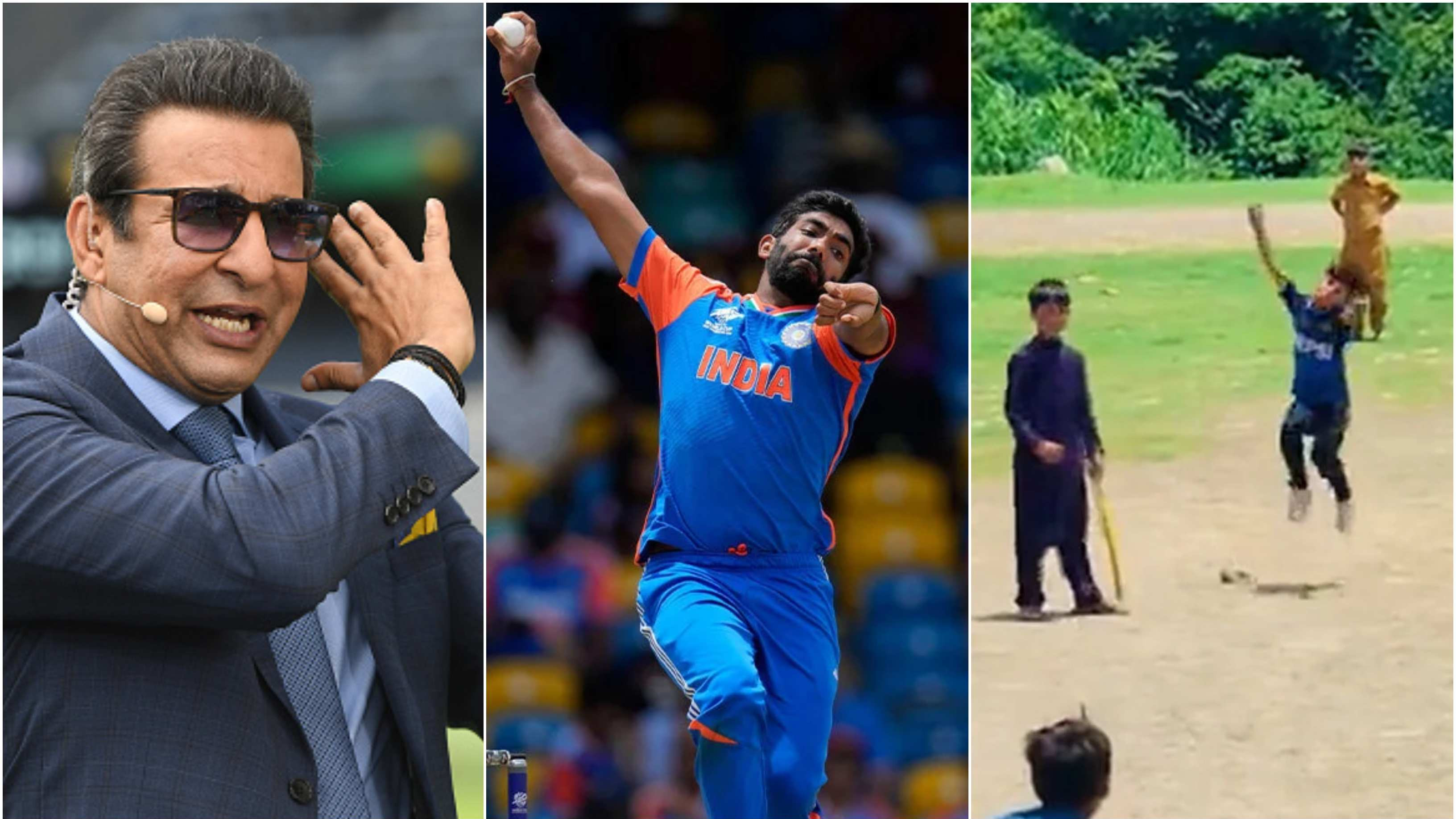 WATCH: “Look at that control…,” Wasim Akram impressed with Pakistani boy imitating Jasprit Bumrah’s bowling action