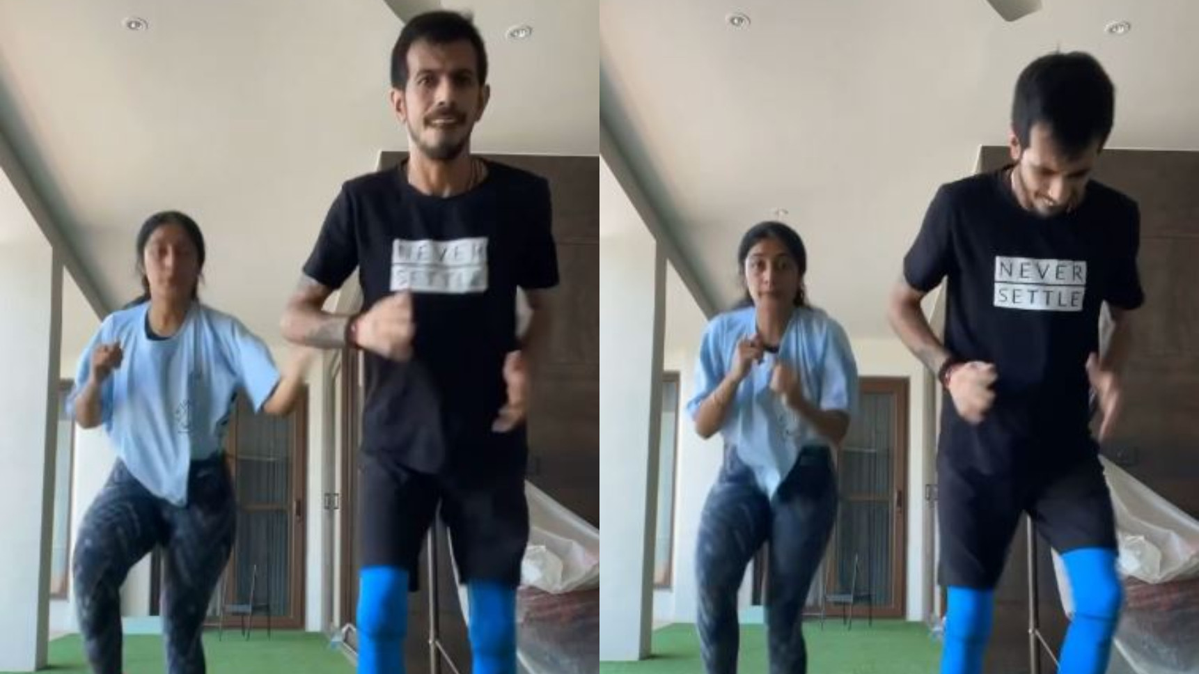 WATCH- Yuzvendra Chahal shares workout video with wife Dhanashree Verma