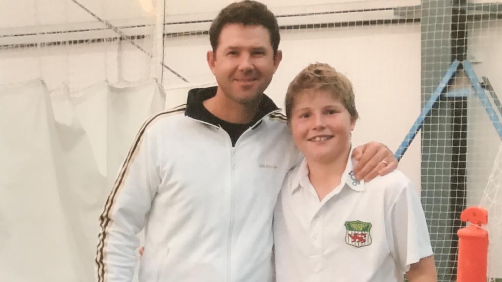 Ricky Ponting and a very young Will Pucovski | Twitter