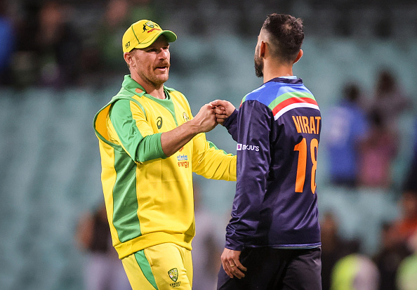 Aaron Finch and Virat Kohli | Getty Images