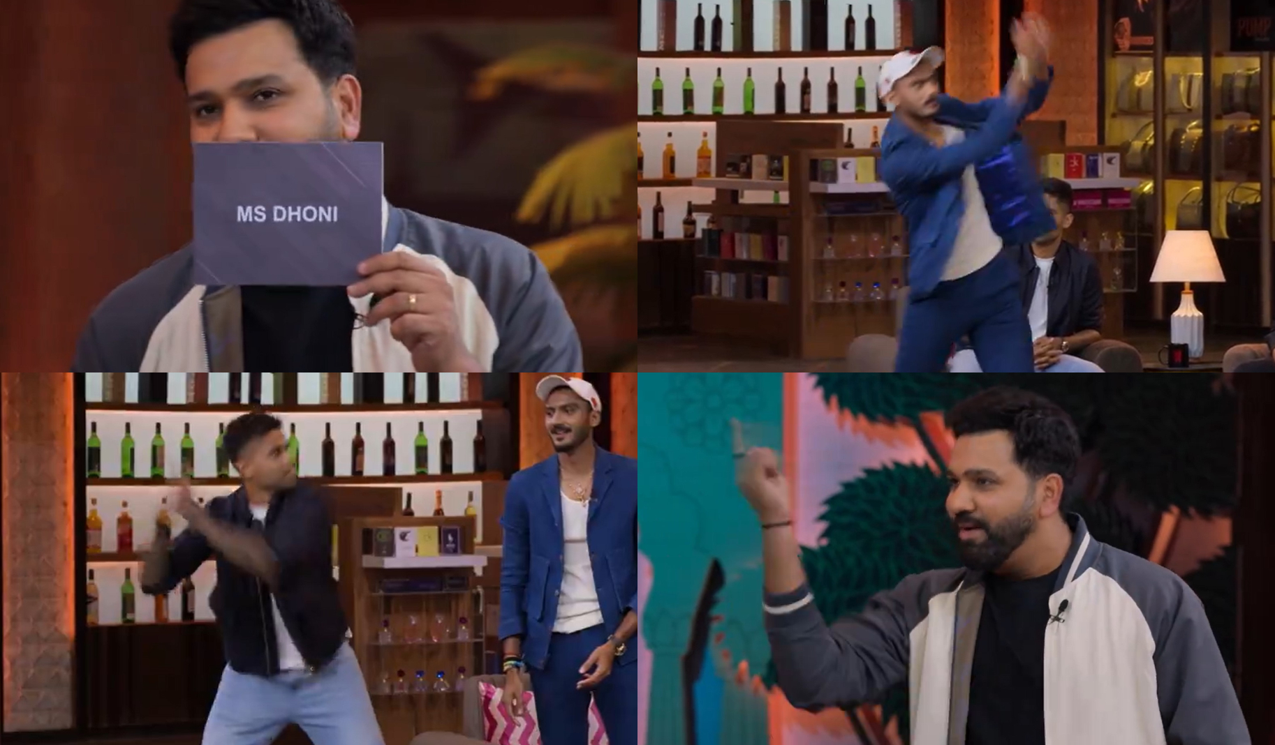 Rohit Sharma was asked to guess MS Dhoni and Akshar failed badly at charades | Netflix X