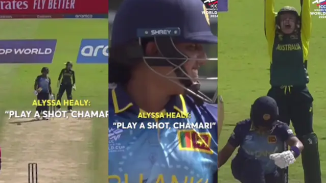 WATCH- Alyssa Healy’s “Play a shot, Chamari” sledge breaks Sri Lanka captain’s rhythm, gets out next ball