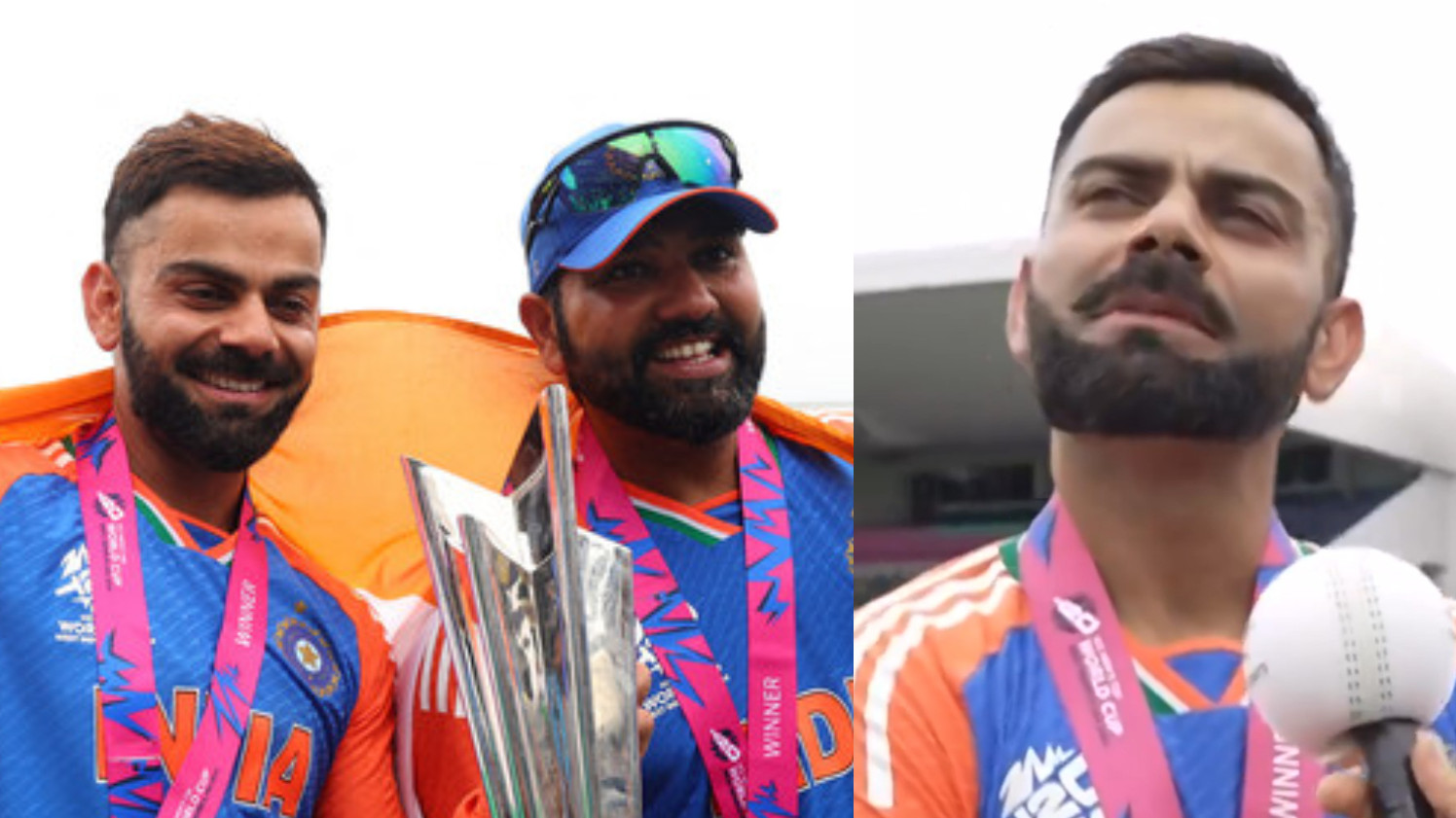 T20 World Cup 2024: WATCH- Virat Kohli speaks on his iconic photo with Rohit Sharma after title win
