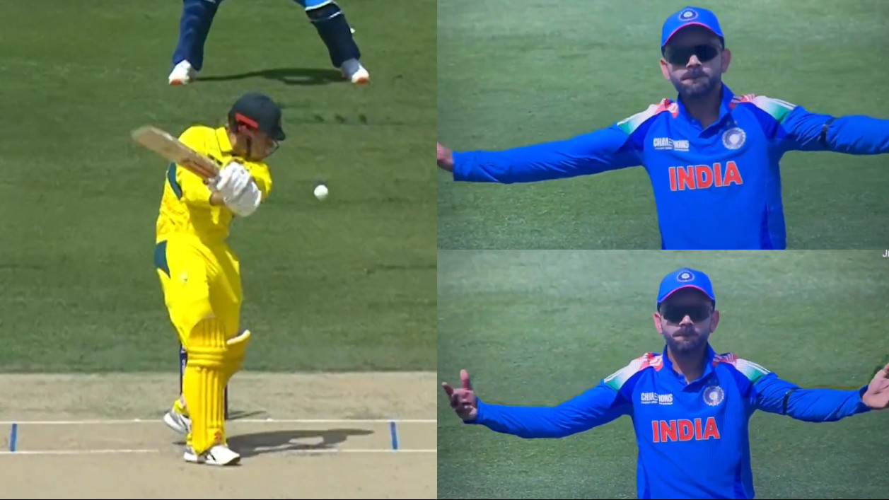 CT 2025: WATCH- Virat Kohli breaks into Bhangra dance to celebrate Cooper Connolly’s wicket