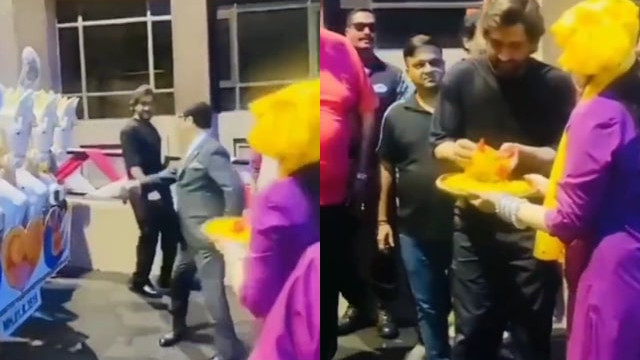 WATCH- MS Dhoni showers Ganpati idol with flowers during joyful Ganesh Chaturthi celebration