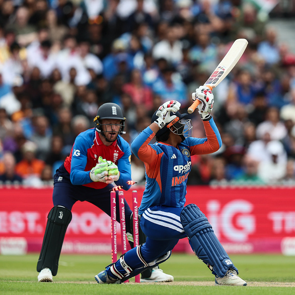 Vaibhav Sooryavanshi got stumped for 14 runs in 10 balls | Getty