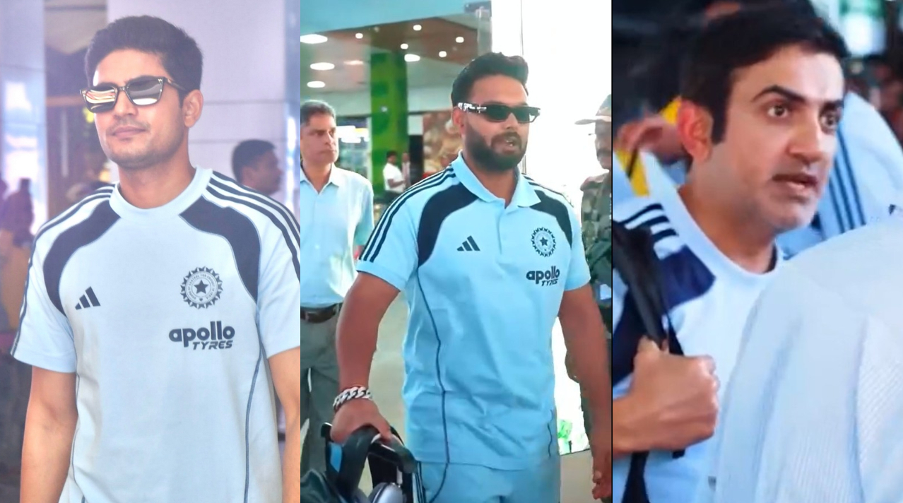Shubman Gill, Rishabh Pant and Gautam Gambhir | GAU airport Instagram