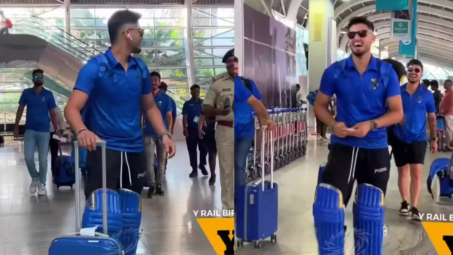 IPL 2023: WATCH- MI’s Nehal Wadhera travels at Mumbai airport wearing batting pads as punishment