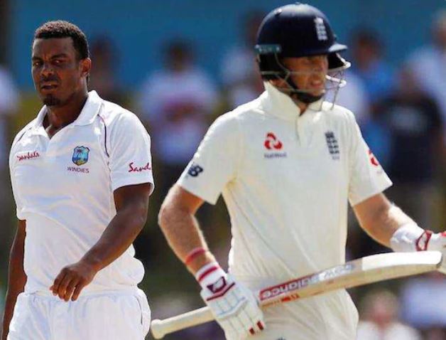 Shannon Gabriel and Joe Root | AFP 