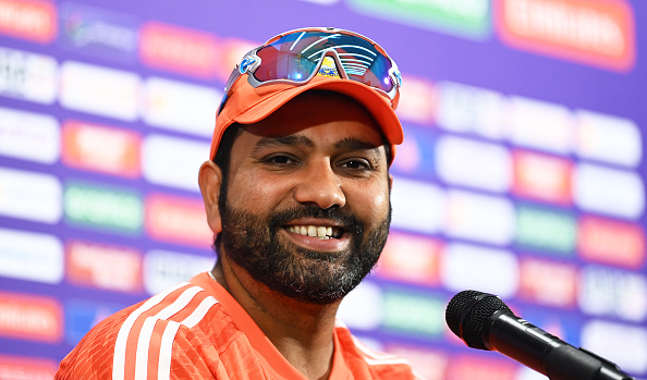 Rohit Sharma during pre-match press conference | Getty