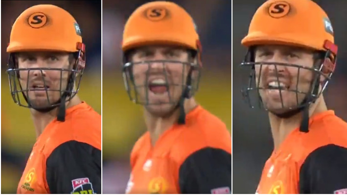 BBL 10: WATCH - Mitchell Marsh shouts at umpire after being wrongly given out