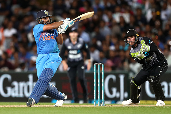 Rohit Sharma scored a swashbuckling fifty in the second T20I against New Zealand | Getty