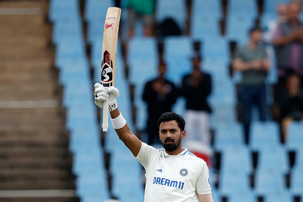 KL Rahul celebrating his century | Getty Images