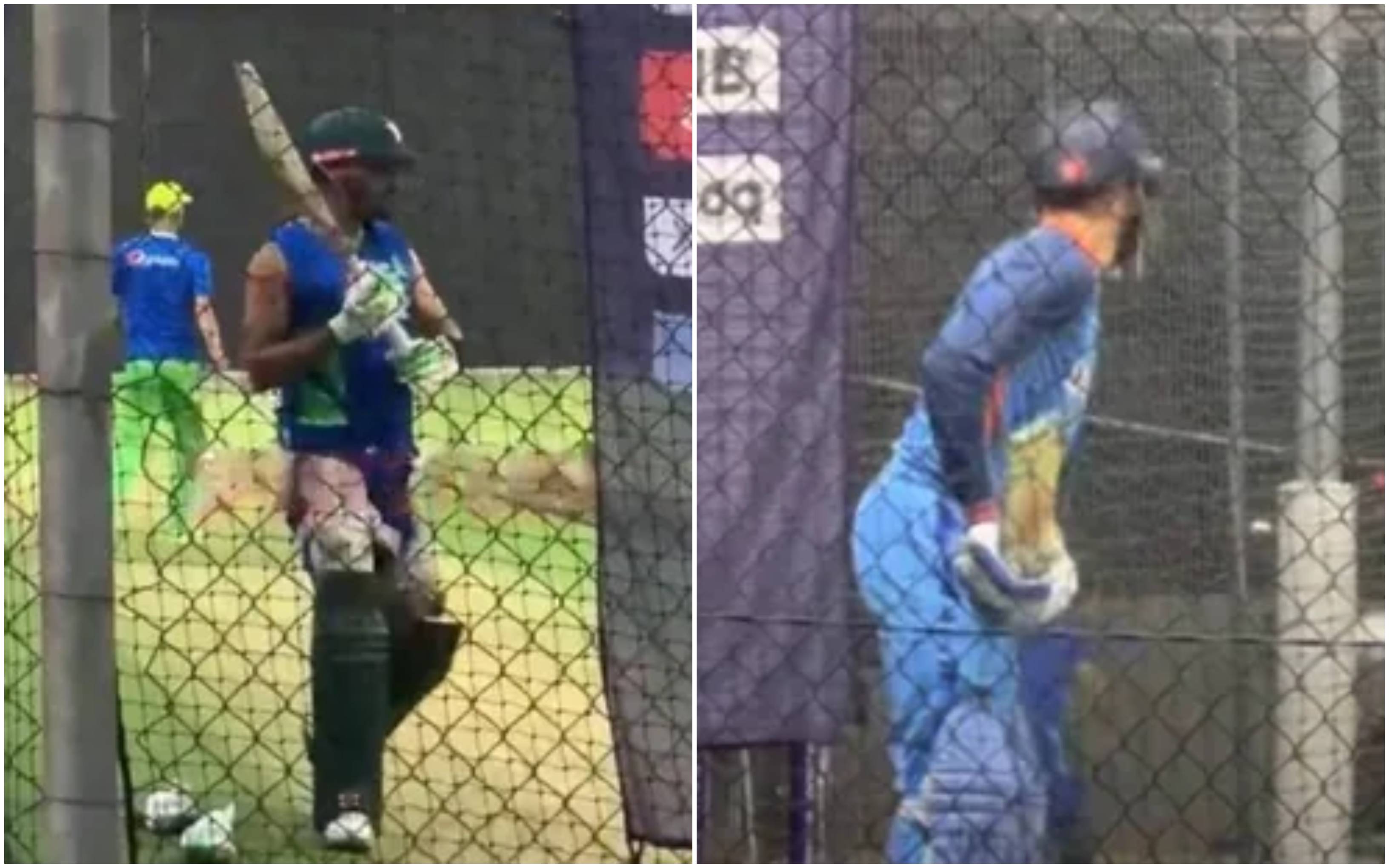 Virat Kohli and Babar Azam bat together in the nets | Screengrab