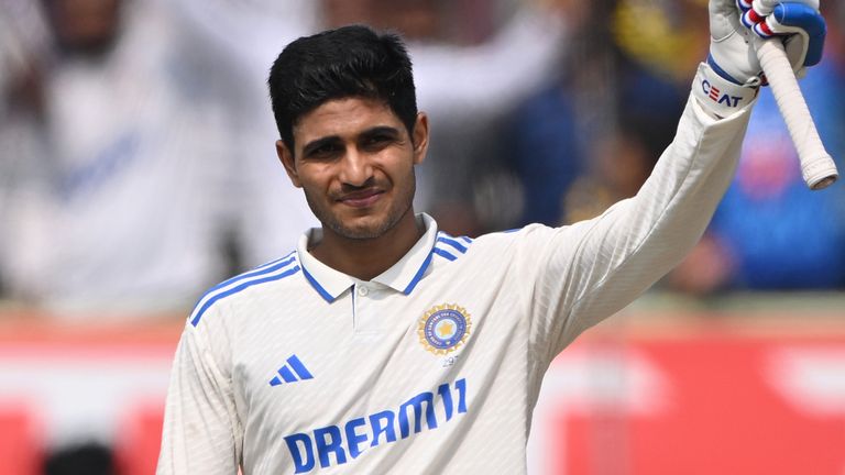 Gill scored 104 in second innings for India in Vizag | Getty