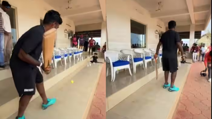 WATCH- Sanju Samson makes a specially-abled young fan’s day by playing cricket with him