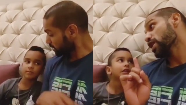 WATCH- Shikhar Dhawan disagrees with son Zoravar; shares the hilarious TikTok video