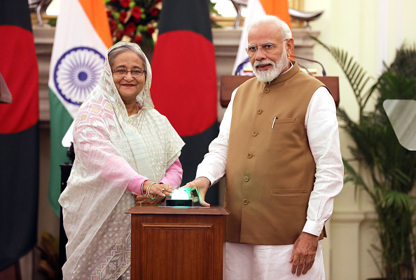 Narendra Modi, right, and Sheikh Hasina | GETTY