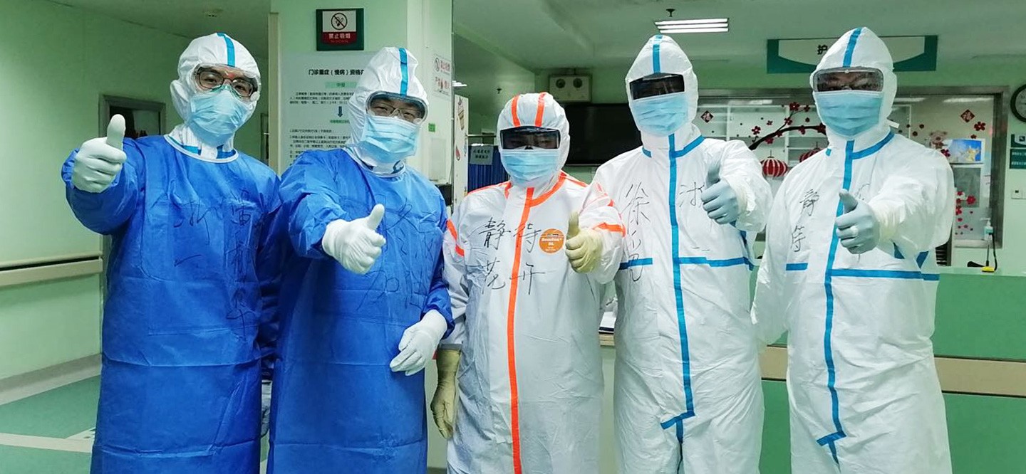 The doctors wearing the PPE kit while battling COVID-19