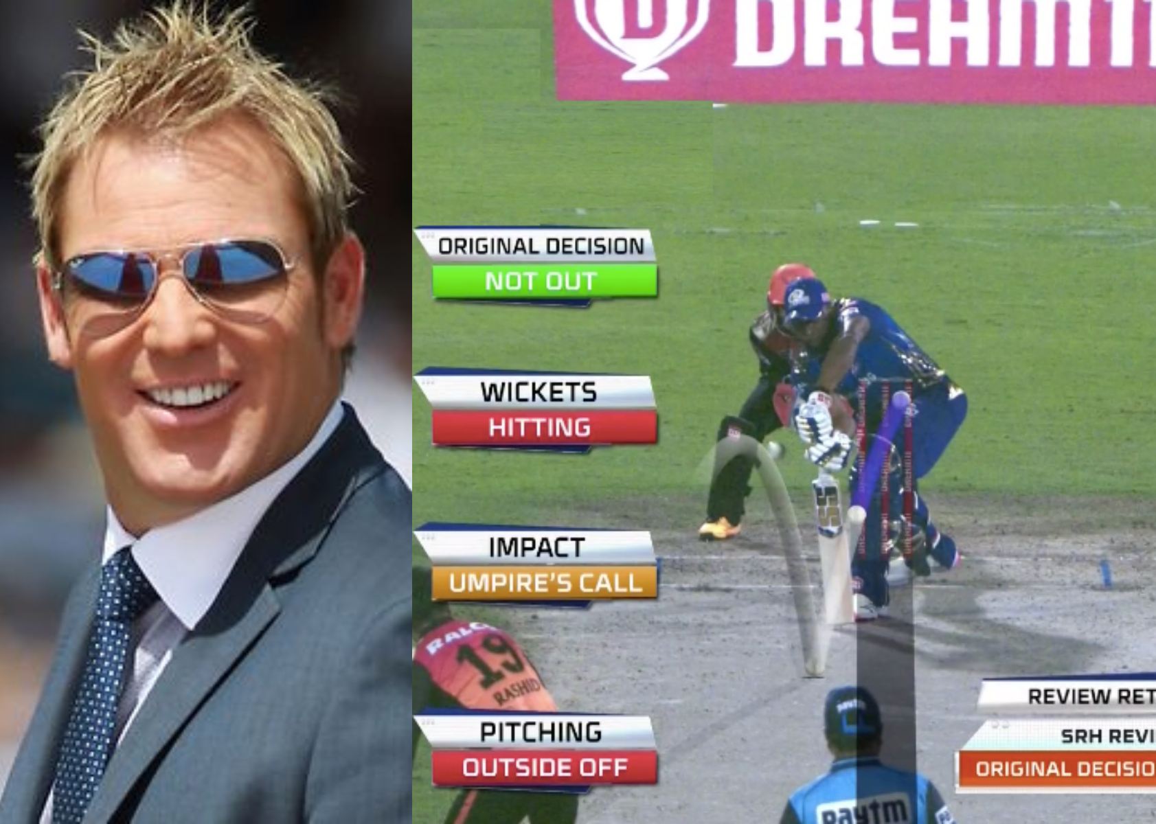 The contentious DRS call with which Warne has issues