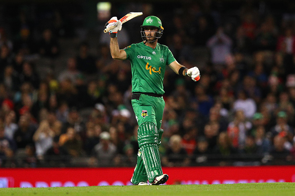 Glenn Maxwell celebrating after his half century against Melbourne Renegades | Getty