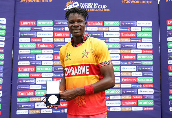 Blessing Muzarabani won the Player of the Match for his four wickets | Getty