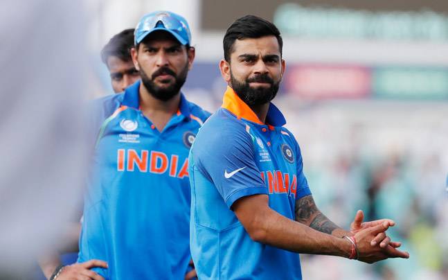 Virat Kohli during the 2017 Champions Trophy final | Getty