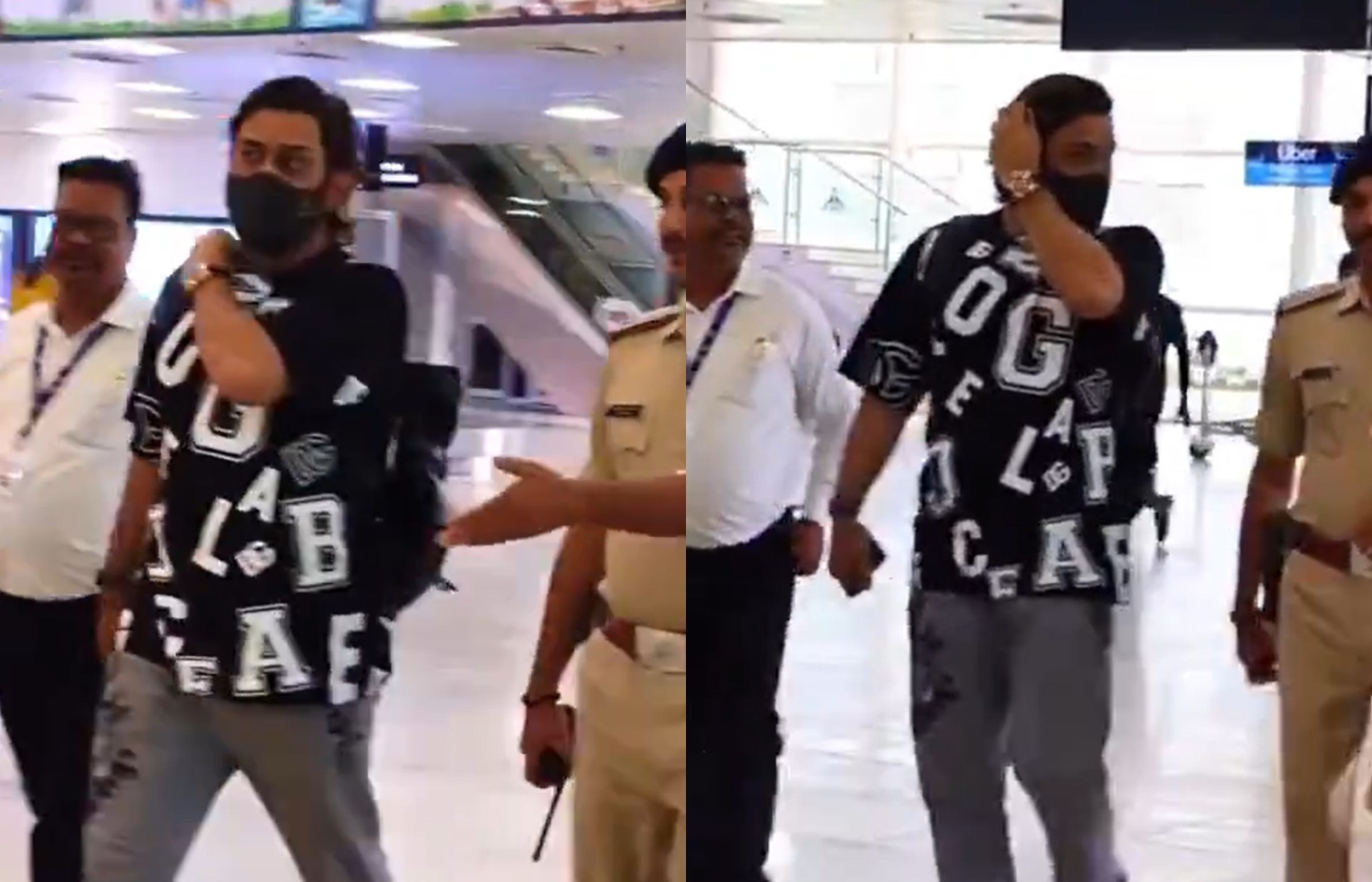 MS Dhoni arriving from his USA vacation | X