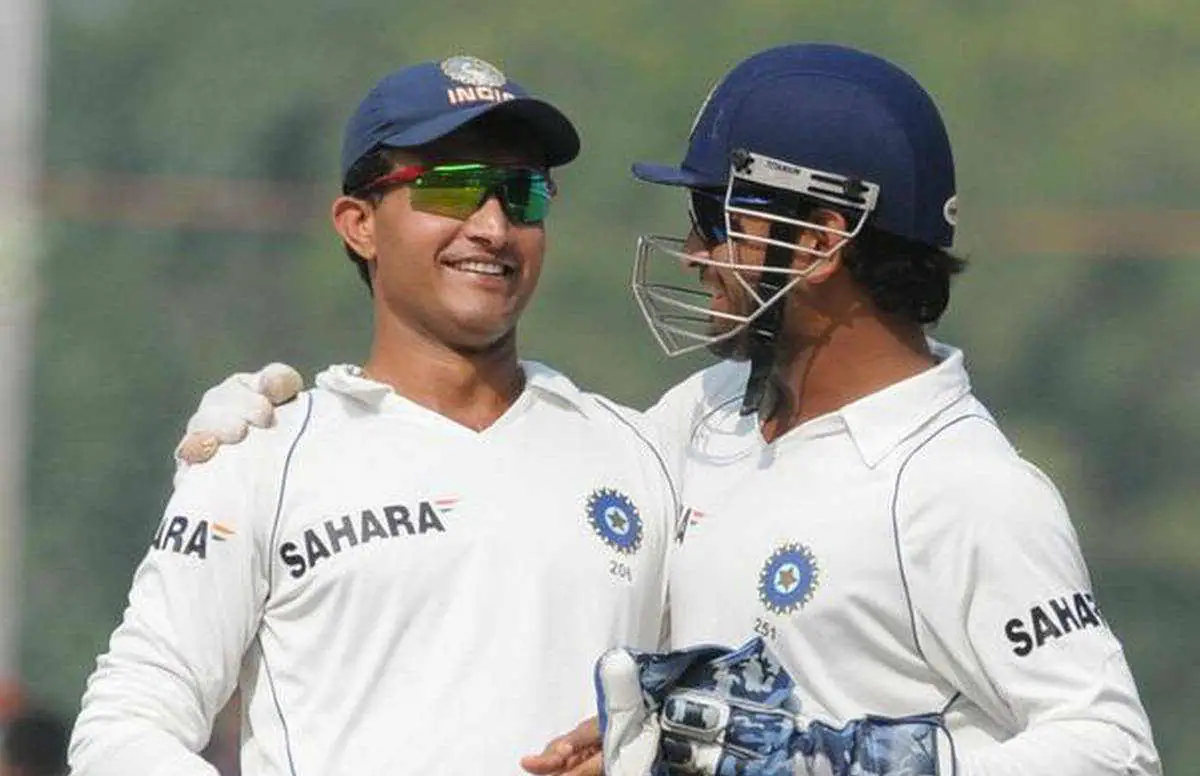 Sourav Ganguly and MS Dhoni | x