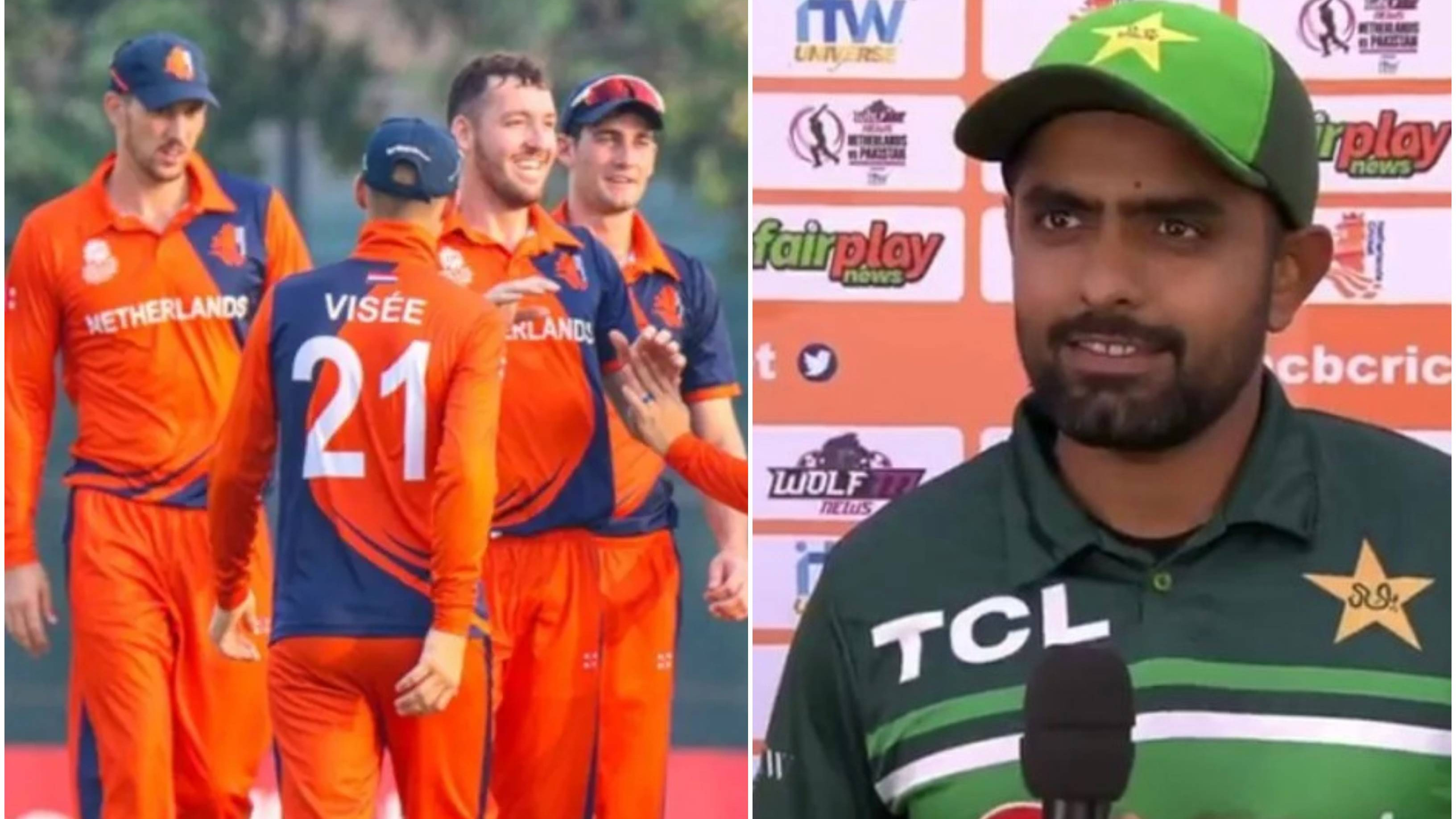 WATCH: “Credit to Scotland bowlers,” Babar Azam's embarrassing gaffe goes viral after ODI series win over Netherlands