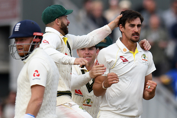 Mitchell Starc after picking up Jonny Bairstow's wicket | GETTY 